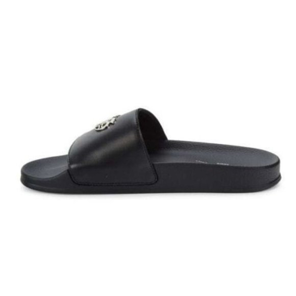 New  JOHN GALLIANO Logo Leather Slides Size EU 42 / US 9